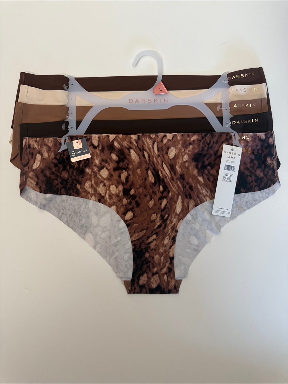 DANSKIN NO SHOW PANTIES SZ L NEW!!